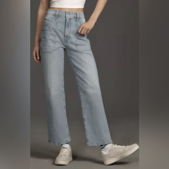 NWT MOTHER Denim The Patch Rambler Ankle Norway Dude Wash...
